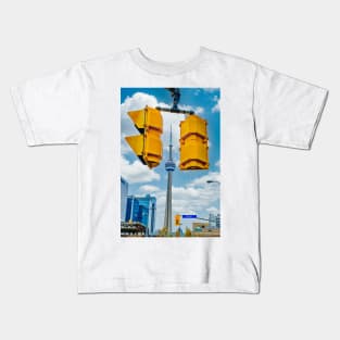 Between the Lights. Toronto Cityscape Photograph Kids T-Shirt